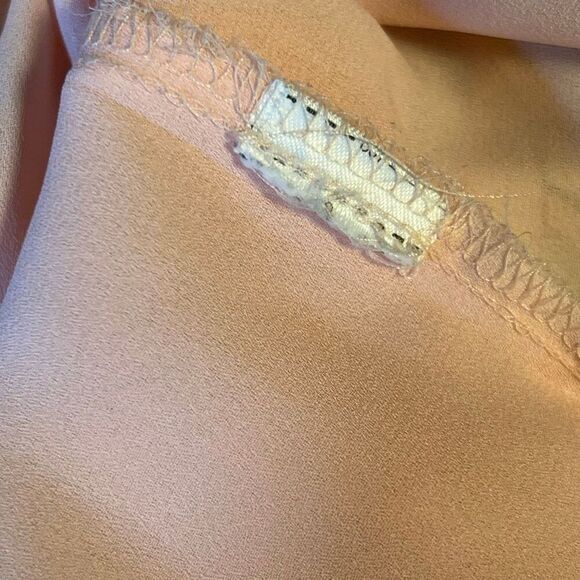 Forever 21 Women's Pink High Low Button Down Pleated Sleeveless Blouse - Picture 7 of 7